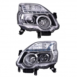 Juego de 2 Faros Principales Cromados con Ajuste Manual Depo para X-Trail
