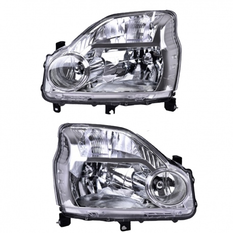 Juego de 2 Faros Principales Cromados Eléctricos sin Motor Depo para X-Trail