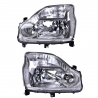 Juego de 2 Faros Principales Cromados Eléctricos sin Motor Depo para X-Trail