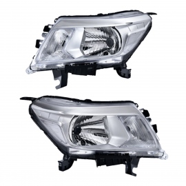 Juego de 2 Faros Principales Cromados Depo para NP300, Frontier D40