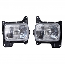Juego de 2 Faros Principales con Vidrio Rayado de Foco Intercambiable Depo para D21