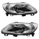 Juego de 2 Faros Principales con un As de Luz y Fondo Cromado Diforza para Gol, Saveiro