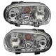 Jeugo de 2 Faros Delanteroes Cromados con Cuarto Ámbar Diforza para Golf A4