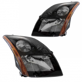 Juego de 2 Faros Principales con Fondo Negro Visión para Sentra B16