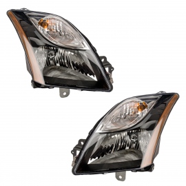 Juego de 2 Faros Principales con Fondo Negro Depo para Sentra B16
