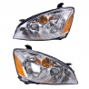 Juego de 2 Faros Principales con Fondo Cromado, Cuarto Ámbar y Doble As de Luz Depo para Altima L31