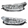 Juego de 2 Faros Principales Cromados Auto Magic para Yaris Sedán