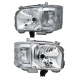 Juego de 2 Faros Principales Cromados con Ajuste Manual Auto Magic para Hiace