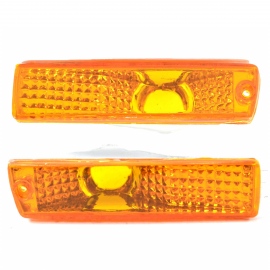 Juego de 2 Cuartos de Facia Delantera Ámbar Transparente Mirsa para Golf A2, Jetta A2