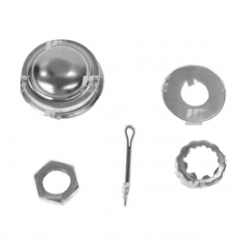 Kit de Rueda Delantera con Tapacubo, Seguros y Tuerca Unicar para D21