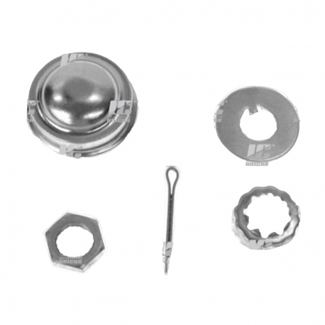 Kit de Rueda Delantera con Tapacubo, Seguros y Tuerca Unicar para D21