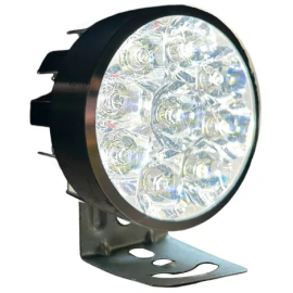 Par de Faros Redondos con 9 Hiper Leds Mini Color Blanco.