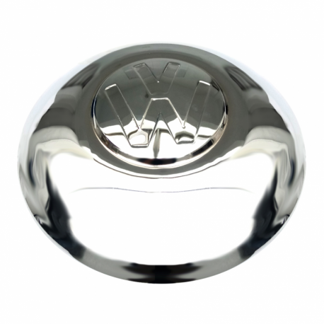 Tapón Cromado de Rin con Emblema VW Grande de 4 Birlos para VW Sedan, Combi, Safari, Brasilia