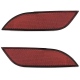 Juego de 2 Reflejantes Rojos de Facia Trasera Versión 5 Puertas Diforza para Beat, Spark