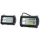 Par de Faros con 24 LEDs Blancos, Estrobo, Lupa y Carcasa de Aluminio Tunix