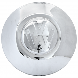 Tapón Cromado de Rin con Emblema VW Grande de 4 Birlos para VW Sedan, Combi, Safari, Brasilia