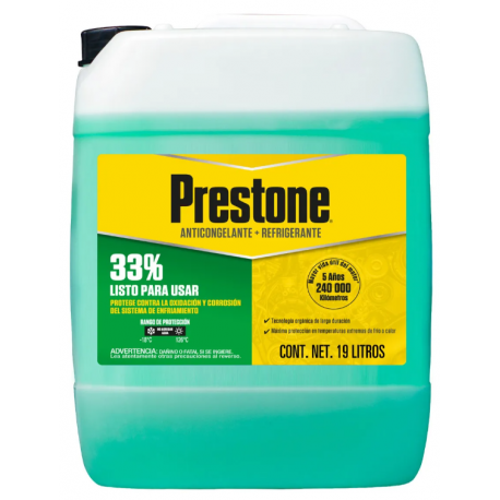 Cubeta de Anticongelante Verde al 33% Prestone