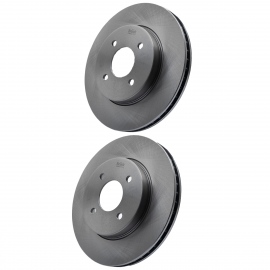 Juego de 2 Discos de Frenos Ventilados de Ruedas Delanteras Bruck para Versa, V-Drive