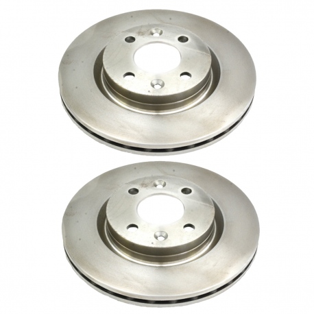 Juego de 2 Discos Ventilados de Frenos Delanteros Brembo para Platina, Clío 1.6