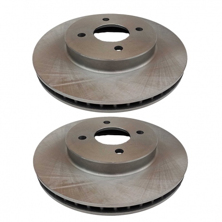 Juego de 2 Discos Ventilados de Frenos Delanteros Ruville para March, Note, Versa 1.6, V-Drive, Scala