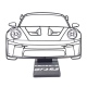 Silueta Decorativa Con Base Porsche GT3 RS