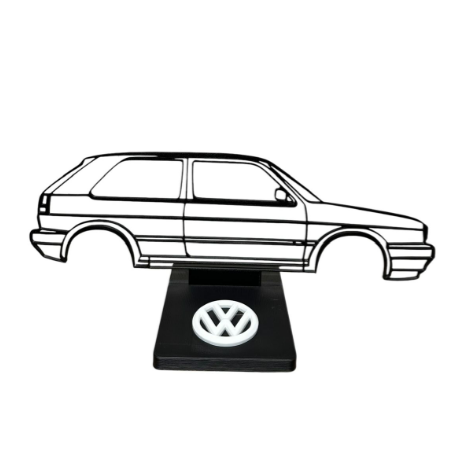 Silueta Decorativa Con Base Diseño Golf MK2