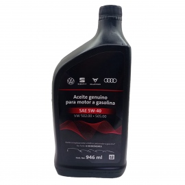 Botella de Aceite 5W-40 con Certificado de VW Mobil para Motor a Gasolina