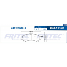 Juego de Balatas de Disco Traseras Fritec para Crafter, Sprinter