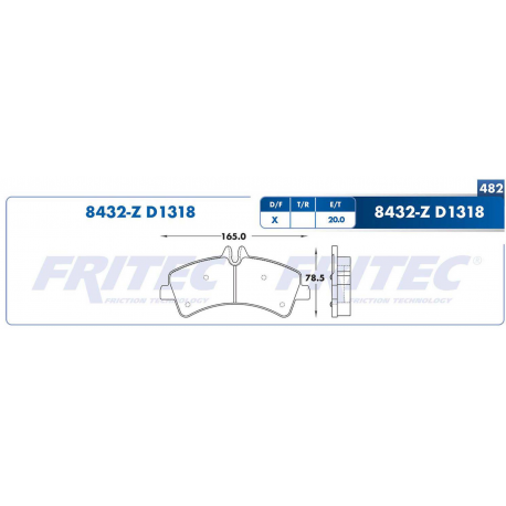 Juego de Balatas de Disco Traseras Fritec para Crafter, Sprinter