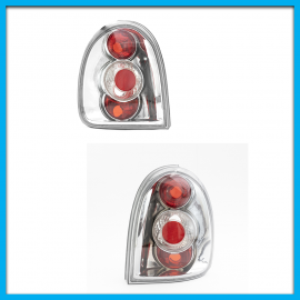 Juego de 2 Calaveras Para Chevy Pop C1 Mirsa con Mica Transparente y Fondo Cromado