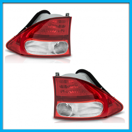 Juego de 2 Calaveras Exteriores para Civic Sedán Eagle Eyes sin Arnés