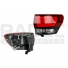 Calavera Exterior Derecha Filo Negro con Leds Depo para Grand Cherokee