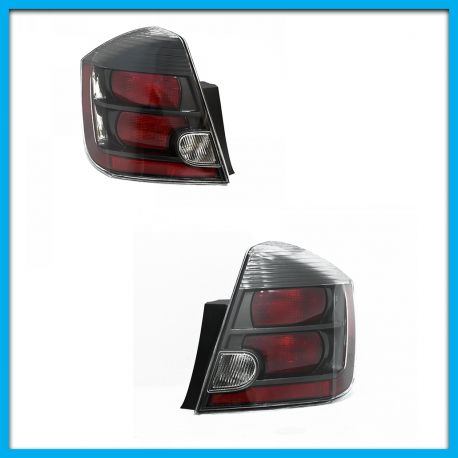 Juego de 2 Calaveras para Sentra B16 Eagle Eyes con Fondo Negro y Arnés