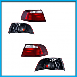 Juego de 2 Calaveras Exteriores para Gol Sedan DEPO en Tono Oscuro sin Focos