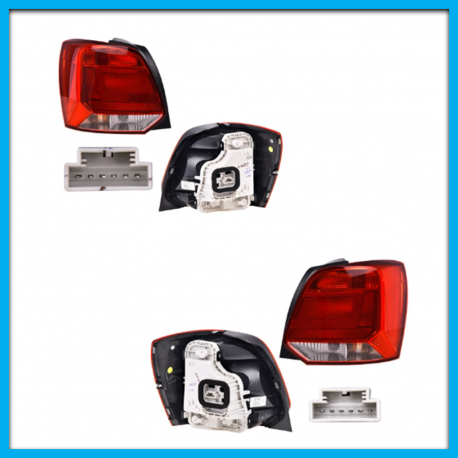 Juego de 2 Calaveras para Polo Hatchback Original con Portafocos