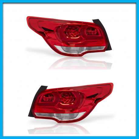 Juego de 2 Calaveras para Cavalier Auto Magic Rojo Translucido