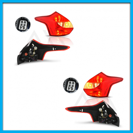 Juego de 2 Calaveras para Focus Hatchback Auto Magic con Focos y Arnés