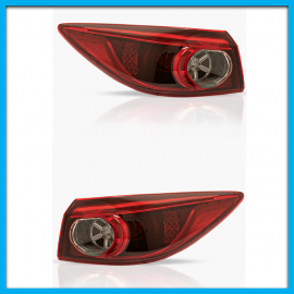 Juego de 2 Calaveras Exteriores para Mazda 3 Sedán Auto Magic con Luz LED