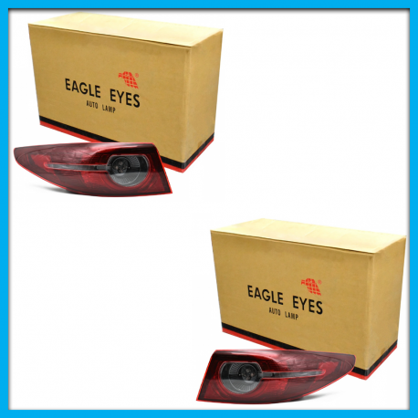 Juego de 2 Calaveras Exteriores para Mazda 3 Eagle Eyes con Luz LED