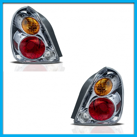 Juego de 2 Calaveras para Altima Eagle Eyes en Dos Colores con Fondo Cromado y Arnés