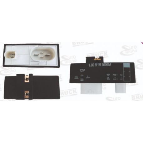 Relay de Control de Aire Acondicionado "Caja de Muerto" Bruck para Polo 1.6, Jetta A4 2.0, Ibiza 1.6, Vento 1.6