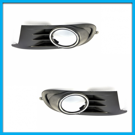 Juego de 2 Rejillas de Facia Delantera para Golf A6 Auto Magic con Hueco de Faro Buscador y Bisel Cromado