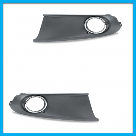 Juego de 2 Rejillas de Facia Delantera para Vento Lisas con Hueco para Faro Buscador y Bisel Cormado
