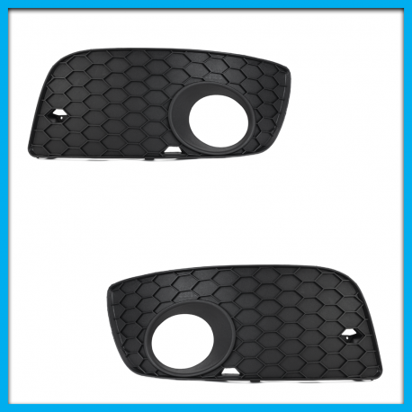 Juego de 2 Rejillas Tipo Panal de Facia para Bora GLI Auto Magic con Hueco de Faro Buscador