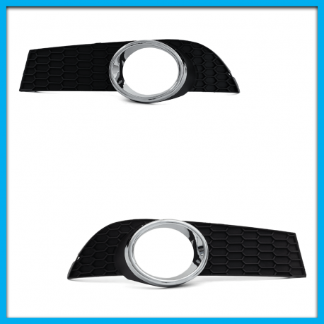 Juego de 2 Rejillas de Facia Delantera para Vento Auto Magic con Hueco de Faro Buscador y Bisel Cromado