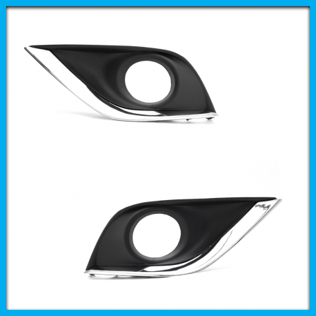 Juego de 2 Rajillas de Facia Delantera Para Versa Auto Magic con Hueco de Faro Buscador y Moldura Cromada