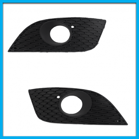 Juego de 2 Rejillas de Facia Delantera para León MK2 Auto Magic Tipo Panal con Hueco de Faro Buscador