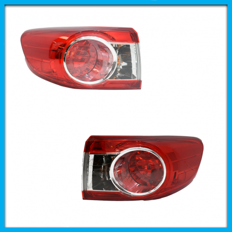 Juego de 2 Calaveras Exteriores para Corolla Eagle Eyes sin Arnés con Bisel Cromado