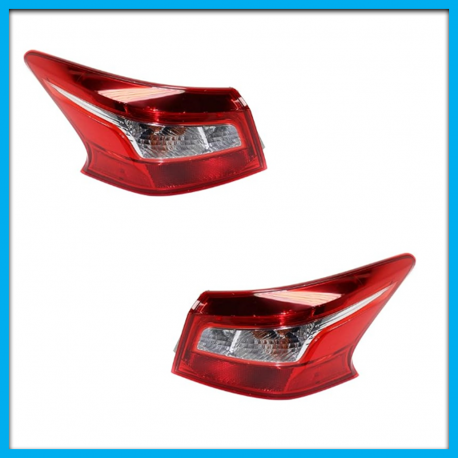 Juego de 2 Calaveras Exteriores para Sentra B17 Diforza con Luz LED sin Arnés