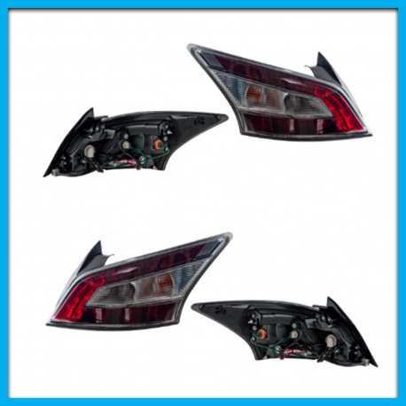 Juego de 2 Calaveras para Maxima DEPO con Marco Cromado, Arnés y Luz LED